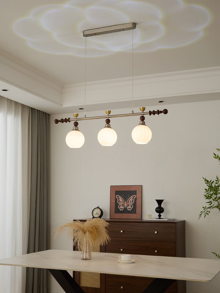 Otheia Elegance Vintage Linear Wood Pendant Lamp - Letslighting