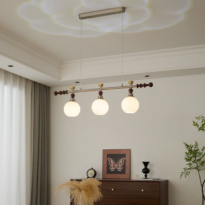 Otheia Elegance Vintage Linear Wood Pendant Lamp - Letslighting