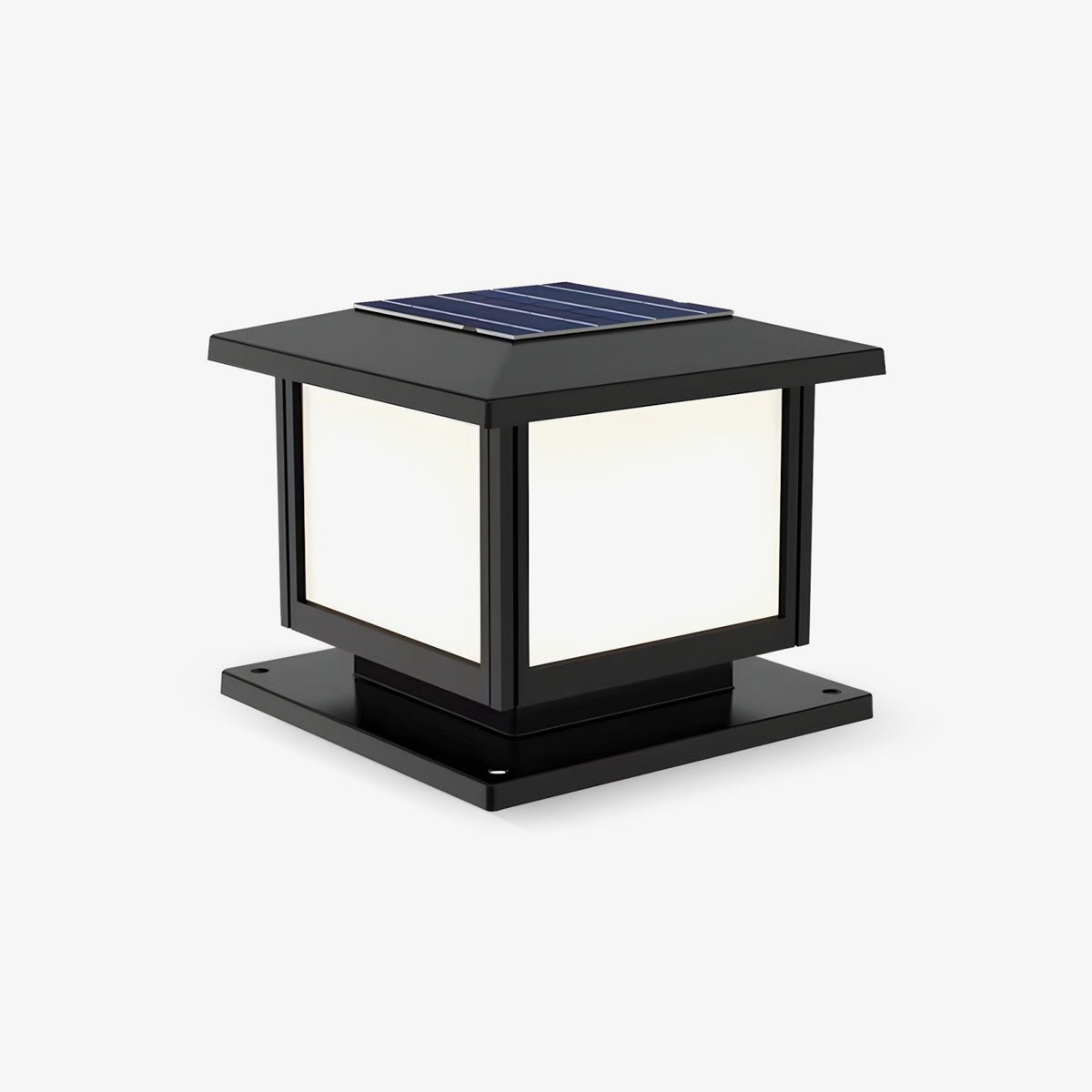 Ray Pavilion-style Square Solar Outdoor Post Light - Letslighting