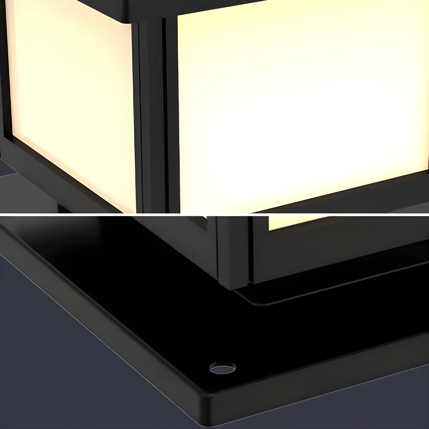 Ray Pavilion-style Square Solar Outdoor Post Light - Letslighting