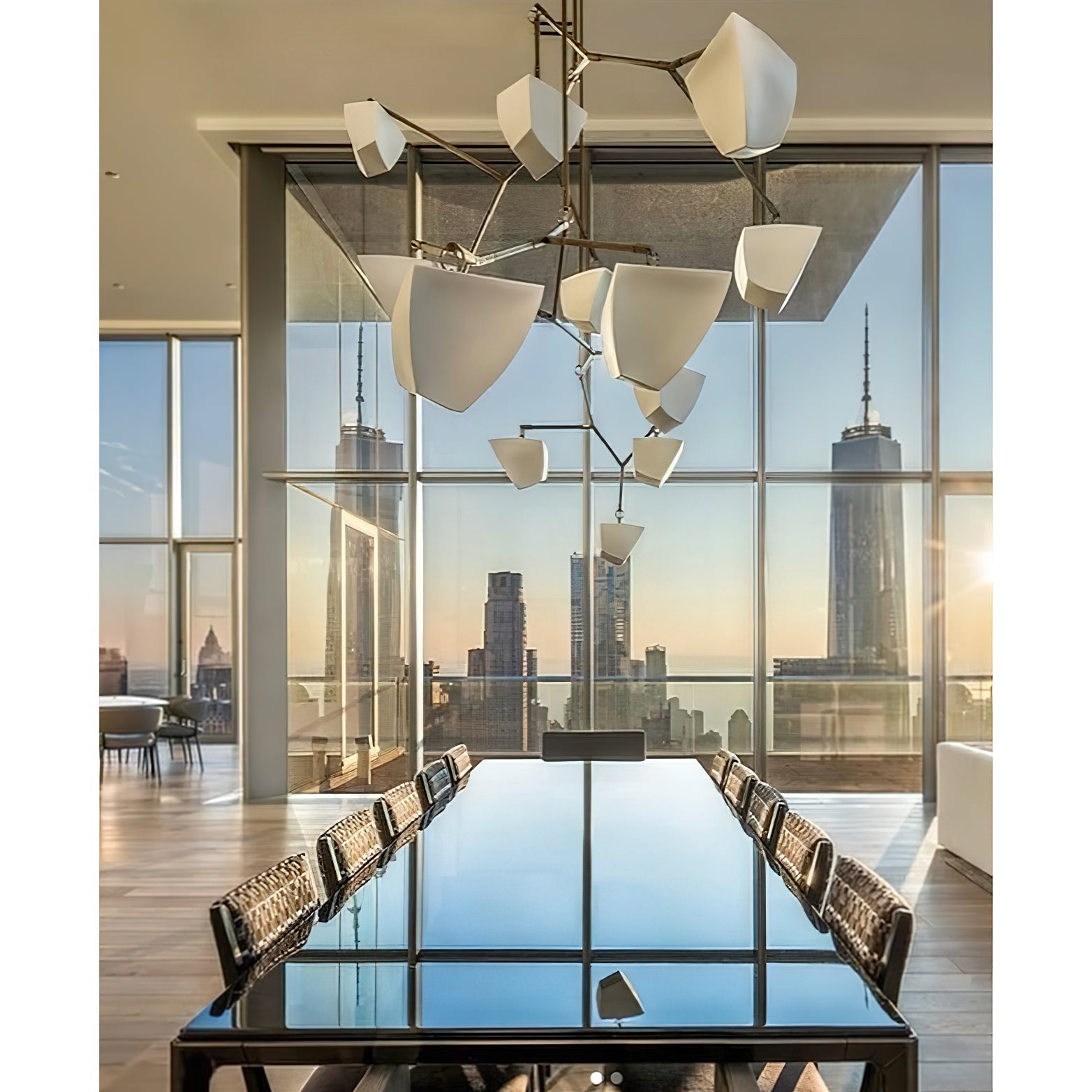 Iris Mobile Individual Creativity Brass Ceramics Chandelier - Letslighting