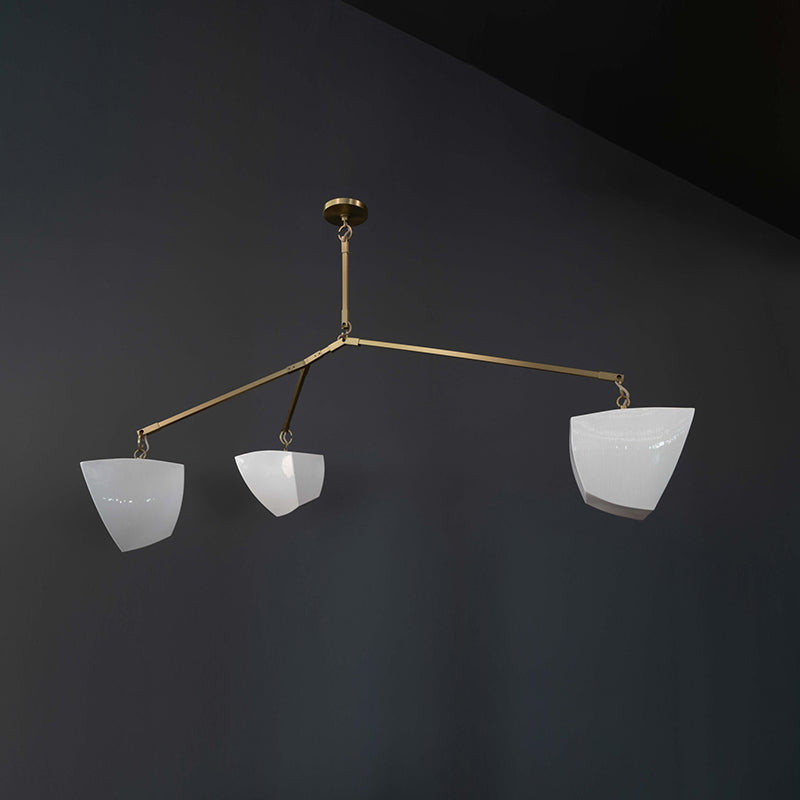 Iris Mobile Individual Creativity Brass Ceramics Chandelier - Letslighting