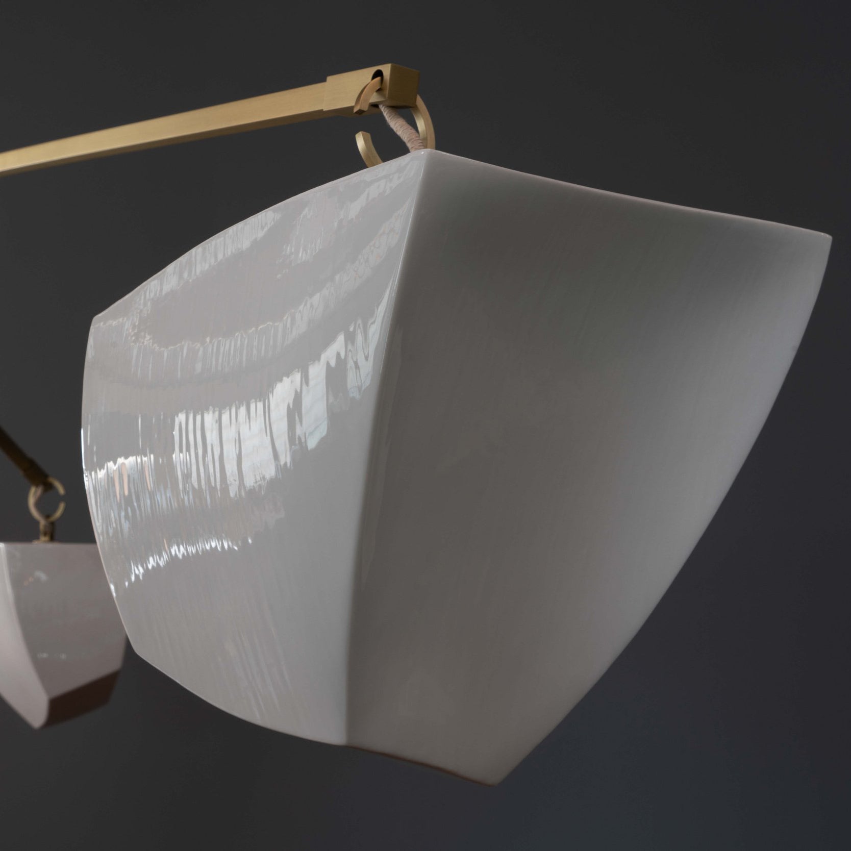 Iris Mobile Individual Creativity Brass Ceramics Chandelier - Letslighting