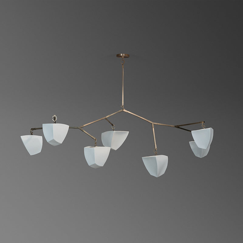 Iris Mobile Individual Creativity Brass Ceramics Chandelier - Letslighting