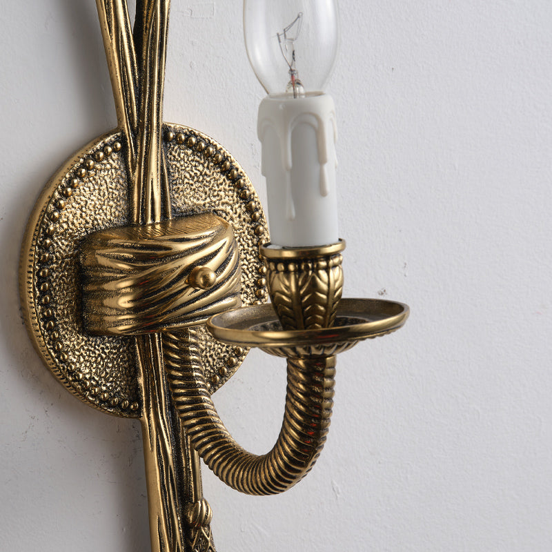 Juno Vintage Industrial Brass Sconce Wall Lamp - Letslighting