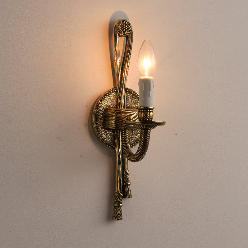 Juno Vintage Industrial Brass Sconce Wall Lamp - Letslighting