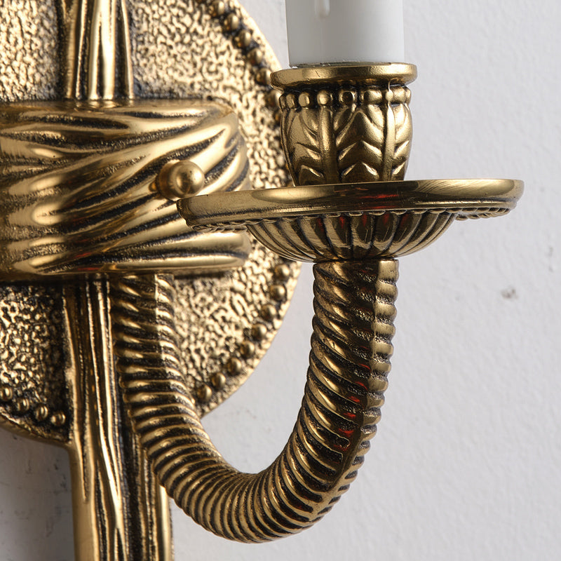 Juno Vintage Industrial Brass Sconce Wall Lamp - Letslighting