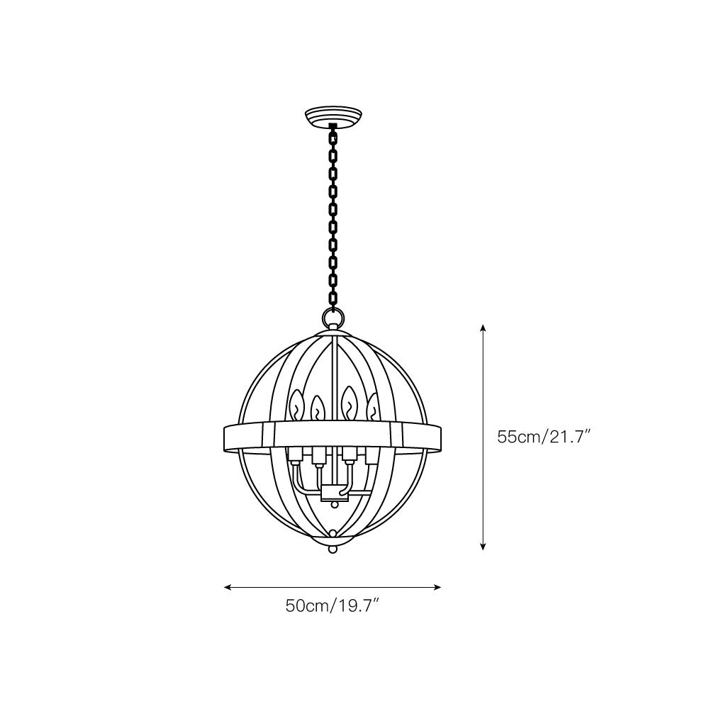 Luxe Vintage Industrial Wooden Pendant Lamp - Letslighting