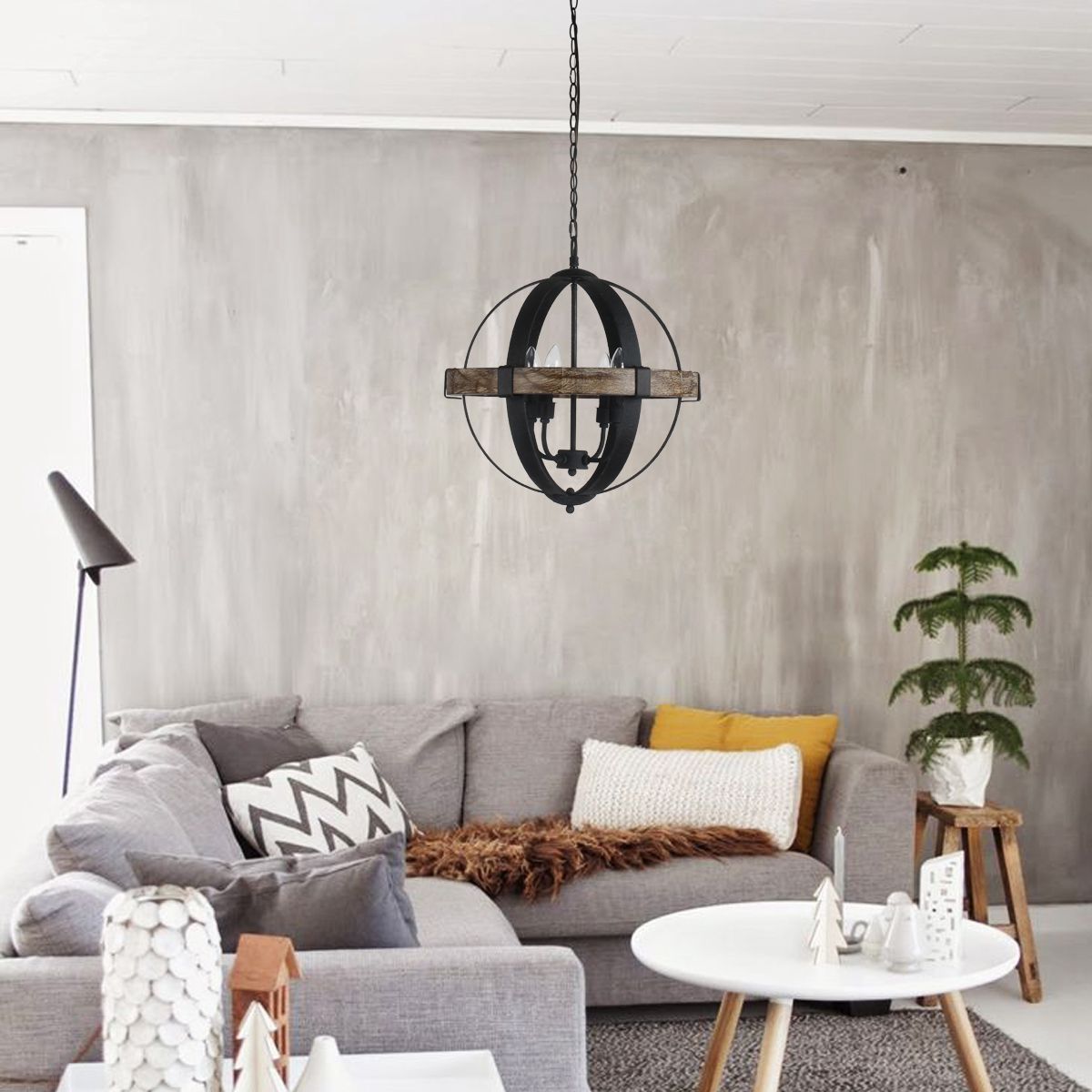 Luxe Vintage Industrial Wooden Pendant Lamp - Letslighting