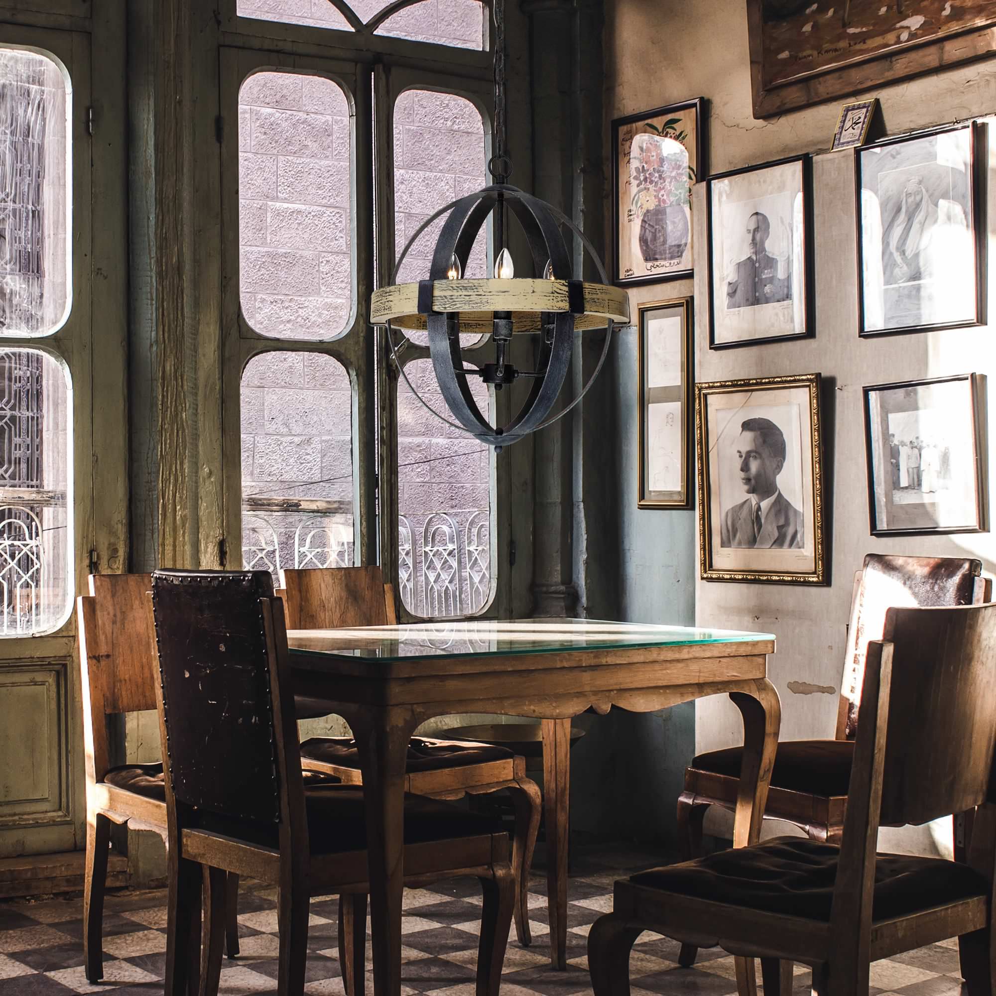 Luxe Vintage Industrial Wooden Pendant Lamp - Letslighting