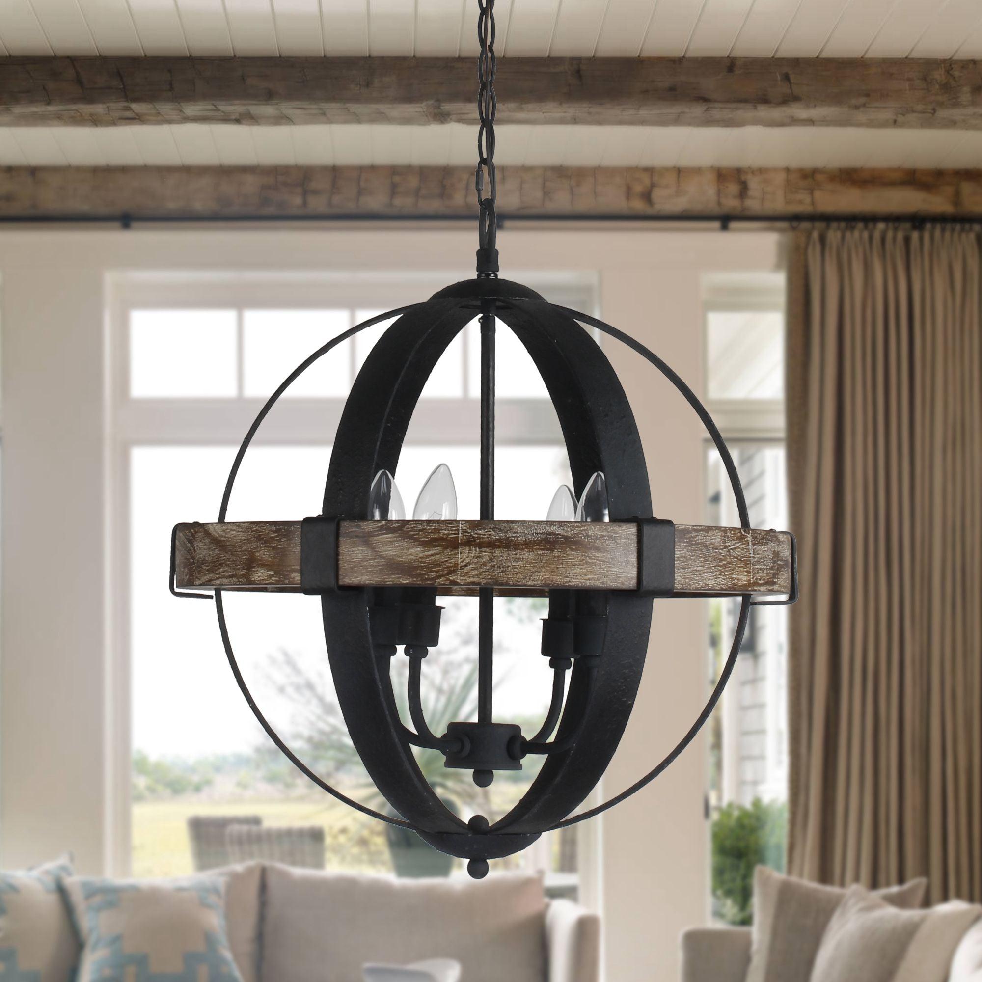 Luxe Vintage Industrial Wooden Pendant Lamp - Letslighting
