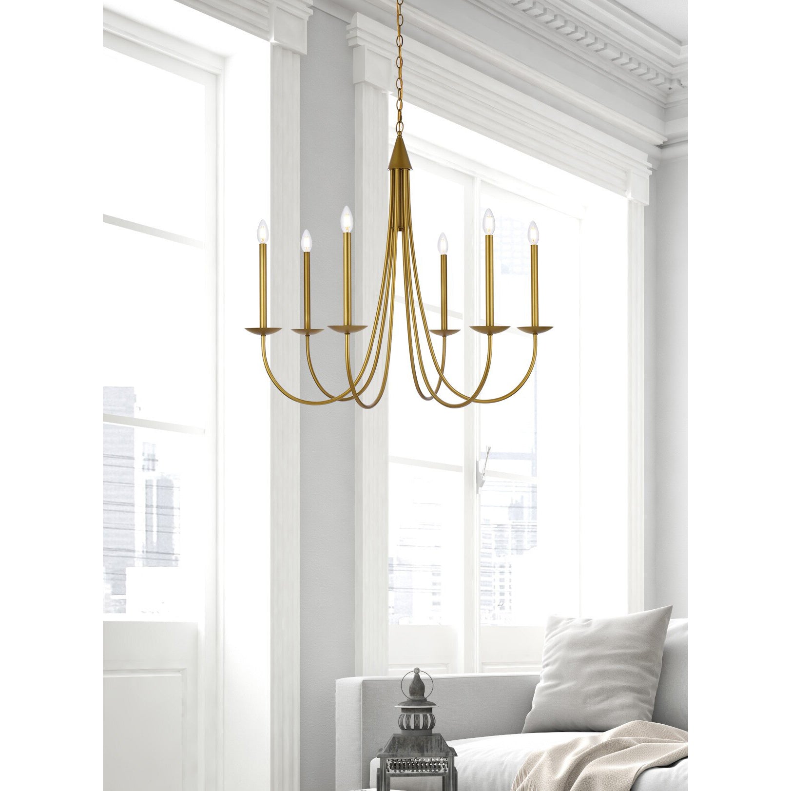 Nectar Vintage Industrial Brass Chandelier - Letslighting
