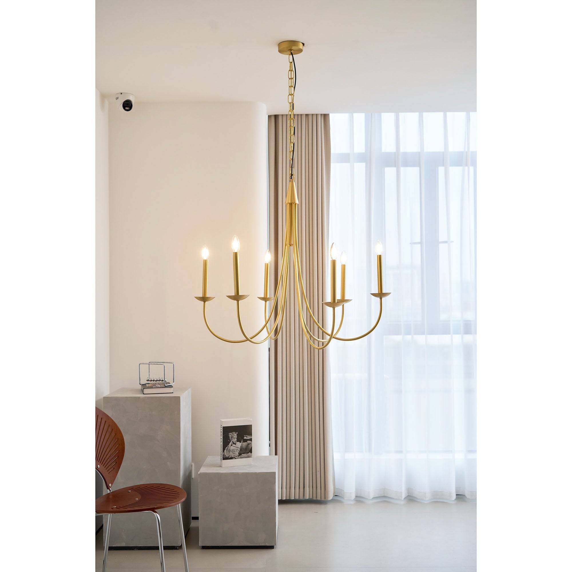 Nectar Vintage Industrial Brass Chandelier - Letslighting