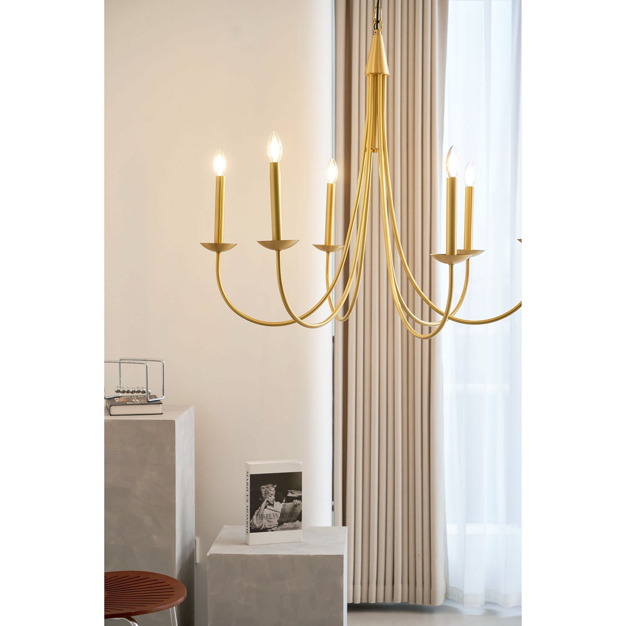 Nectar Vintage Industrial Brass Chandelier - Letslighting