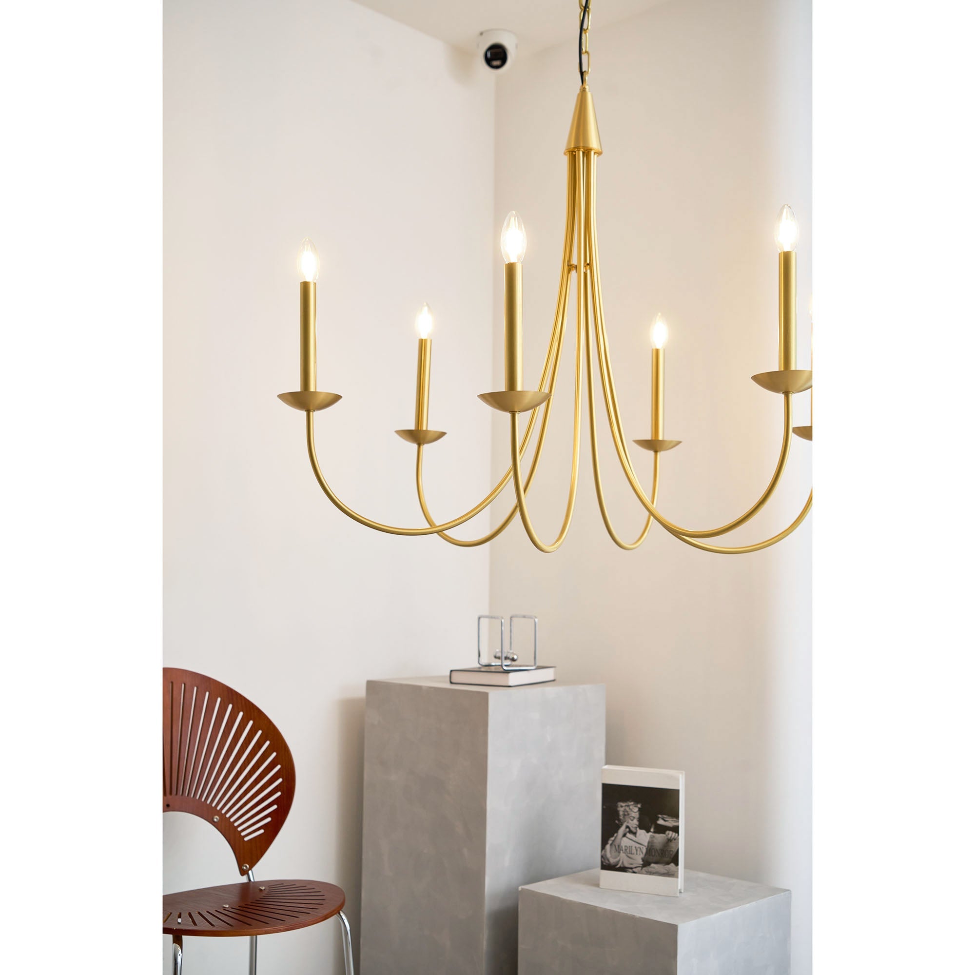 Nectar Vintage Industrial Brass Chandelier - Letslighting