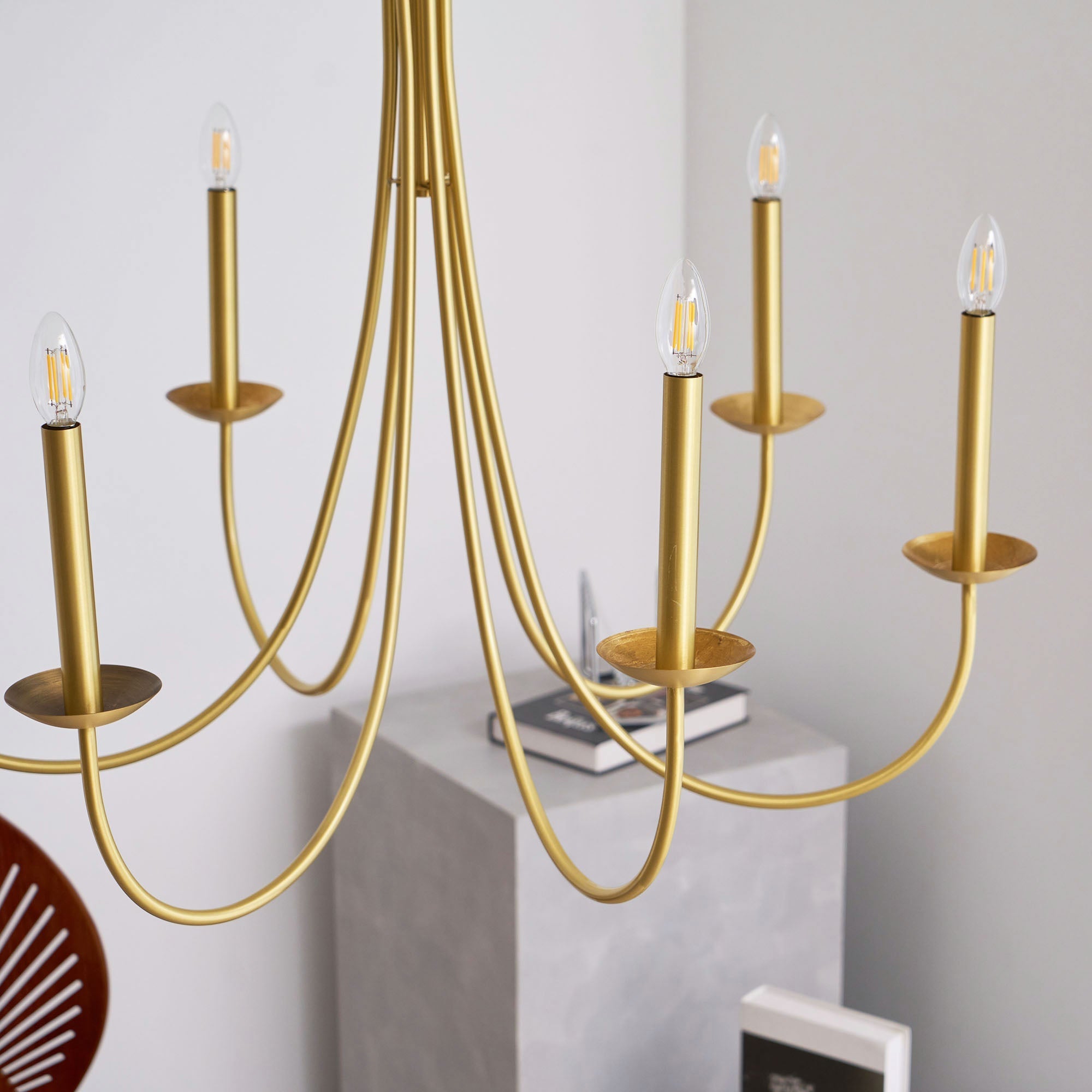 Nectar Vintage Industrial Brass Chandelier - Letslighting