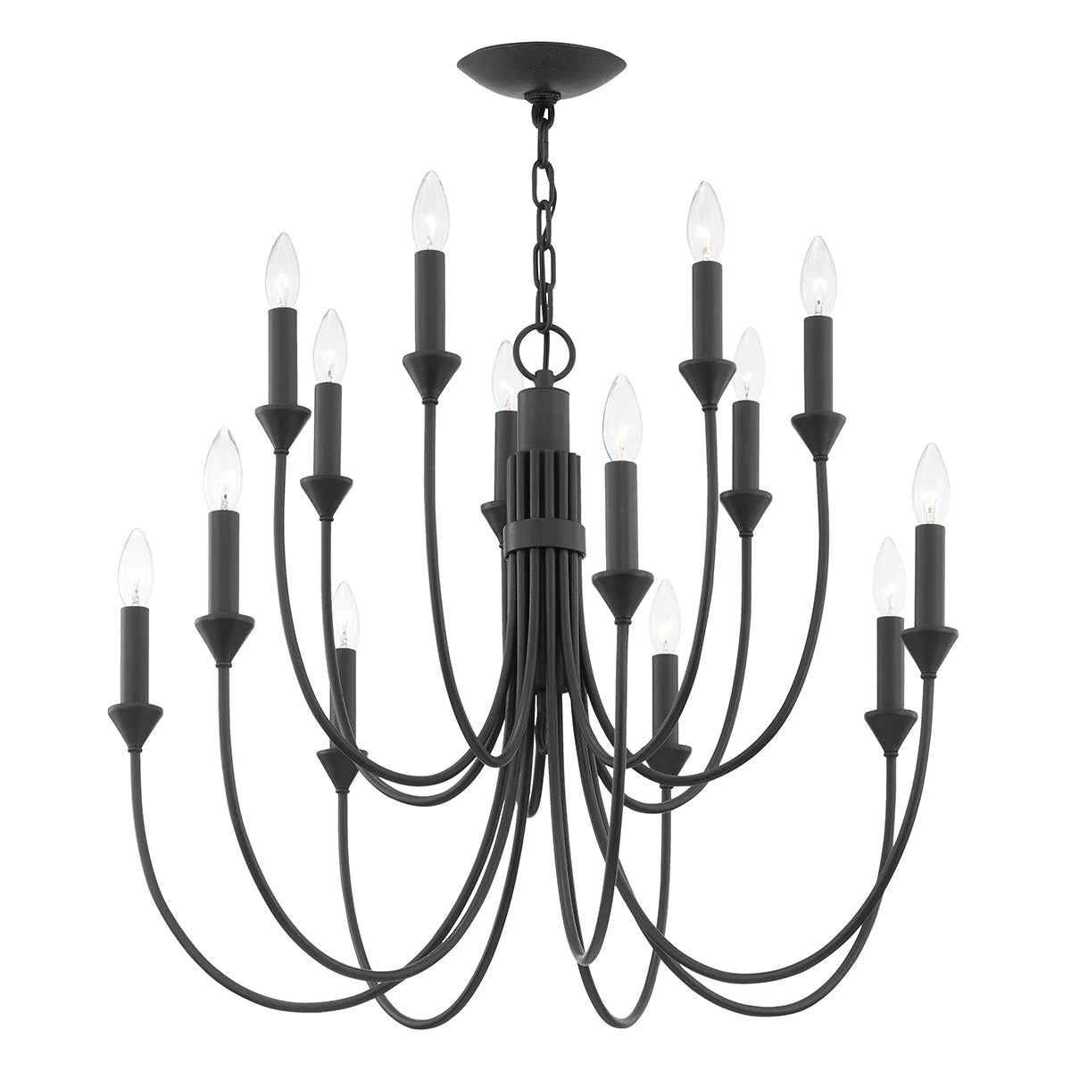 Onyx Vintage Industrial Black Chandelier - Letslighting