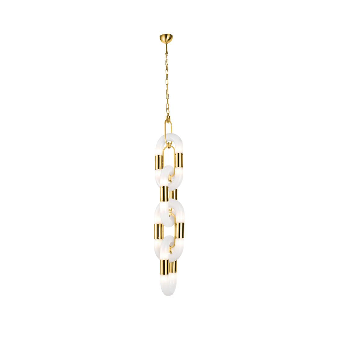 Pendant Light Chain Link Modern Acrylic Stainless Steel Hanging Lamp - Letslighting