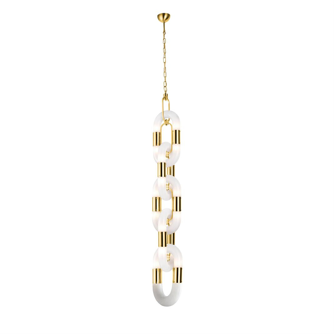 Pendant Light Chain Link Modern Acrylic Stainless Steel Hanging Lamp - Letslighting