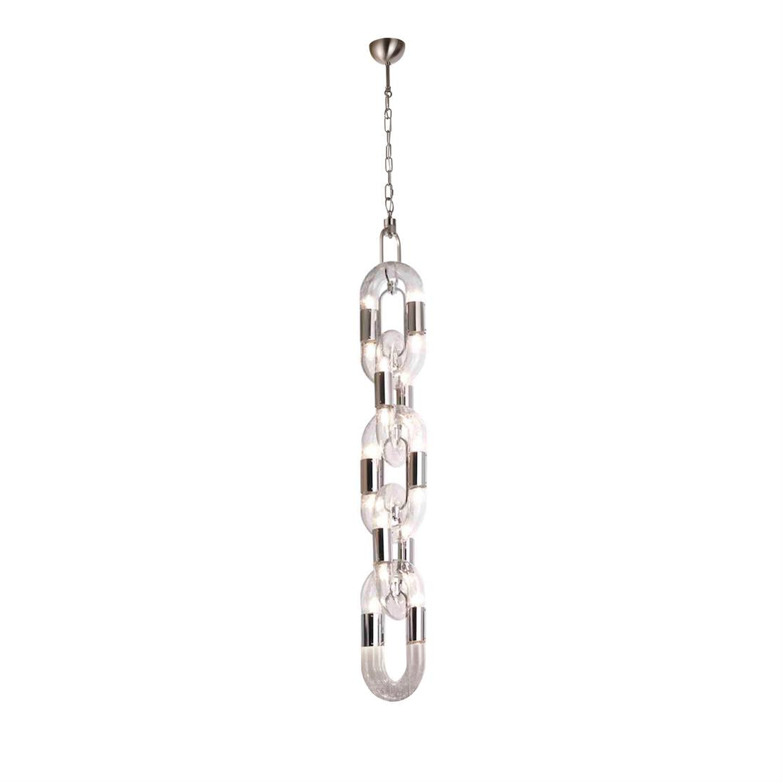 Pendant Light Chain Link Modern Acrylic Stainless Steel Hanging Lamp - Letslighting