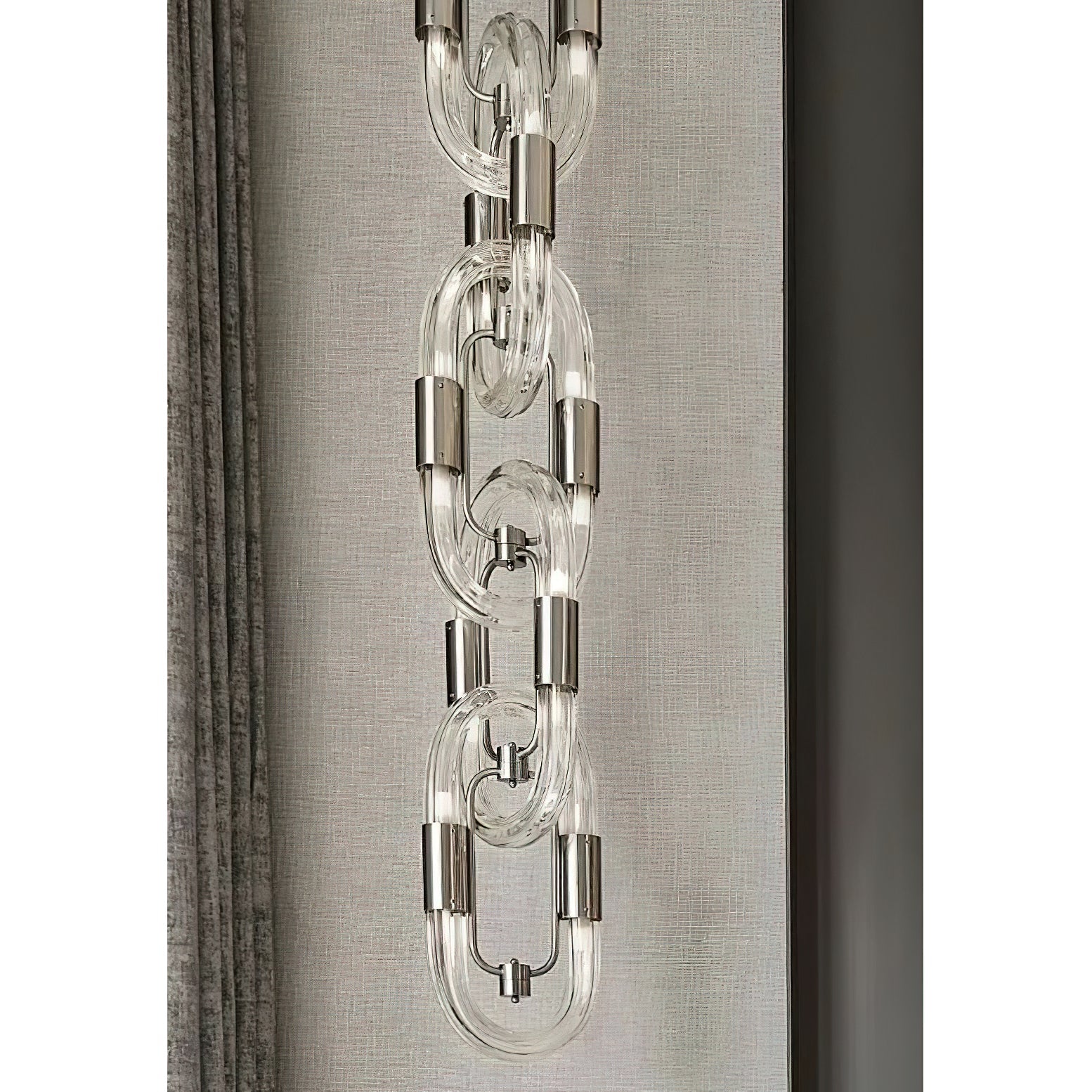Pendant Light Chain Link Modern Acrylic Stainless Steel Hanging Lamp - Letslighting