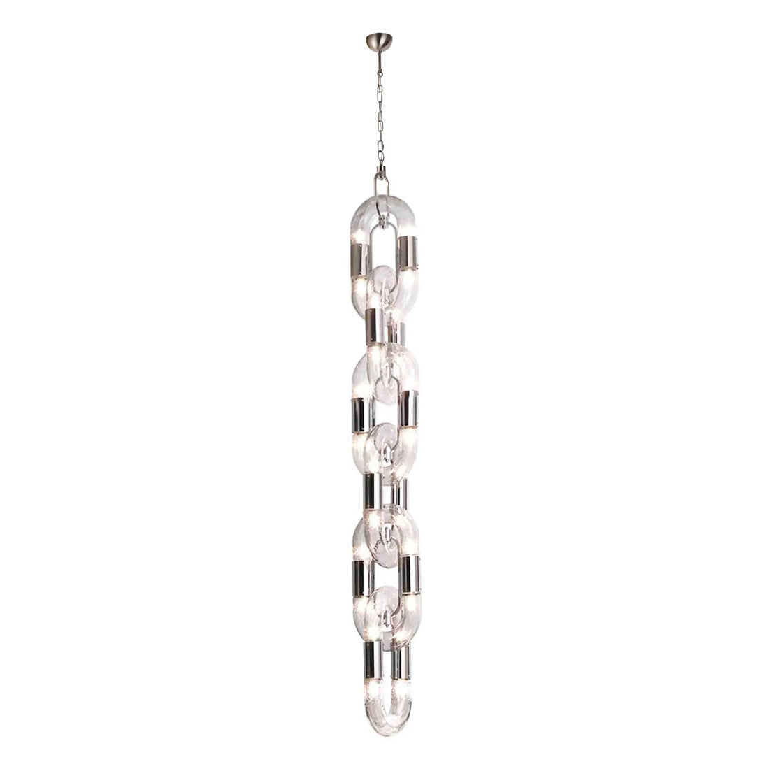 Pendant Light Chain Link Modern Acrylic Stainless Steel Hanging Lamp - Letslighting