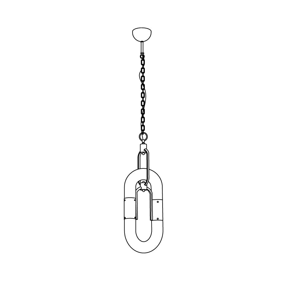 Pendant Light Chain Link Modern Acrylic Stainless Steel Hanging Lamp - Letslighting