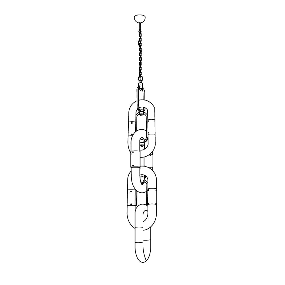 Pendant Light Chain Link Modern Acrylic Stainless Steel Hanging Lamp - Letslighting