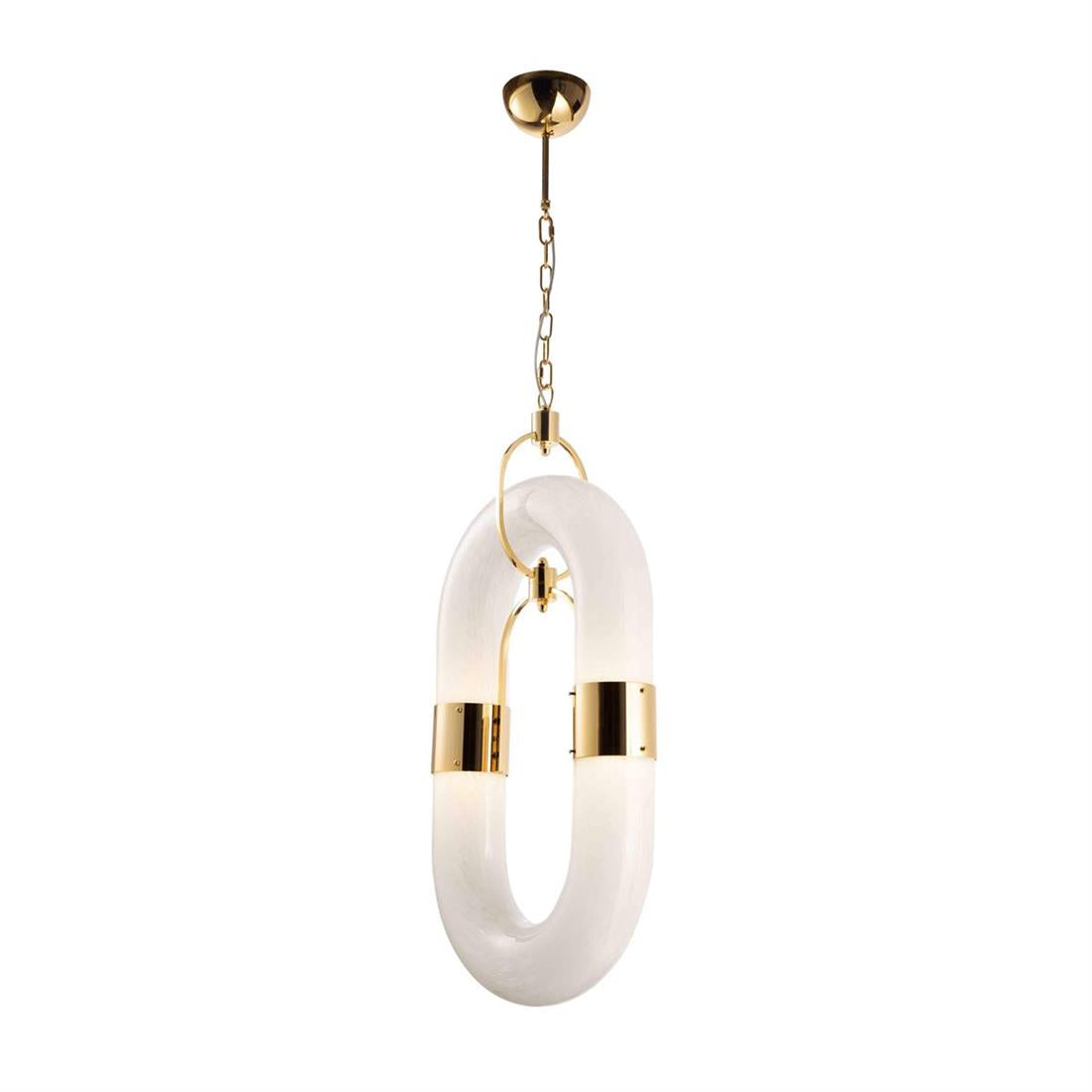 Pendant Light Chain Link Modern Acrylic Stainless Steel Hanging Lamp - Letslighting