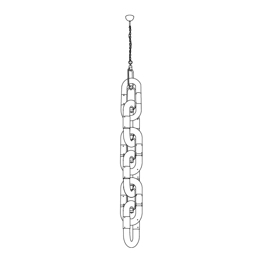 Pendant Light Chain Link Modern Acrylic Stainless Steel Hanging Lamp - Letslighting