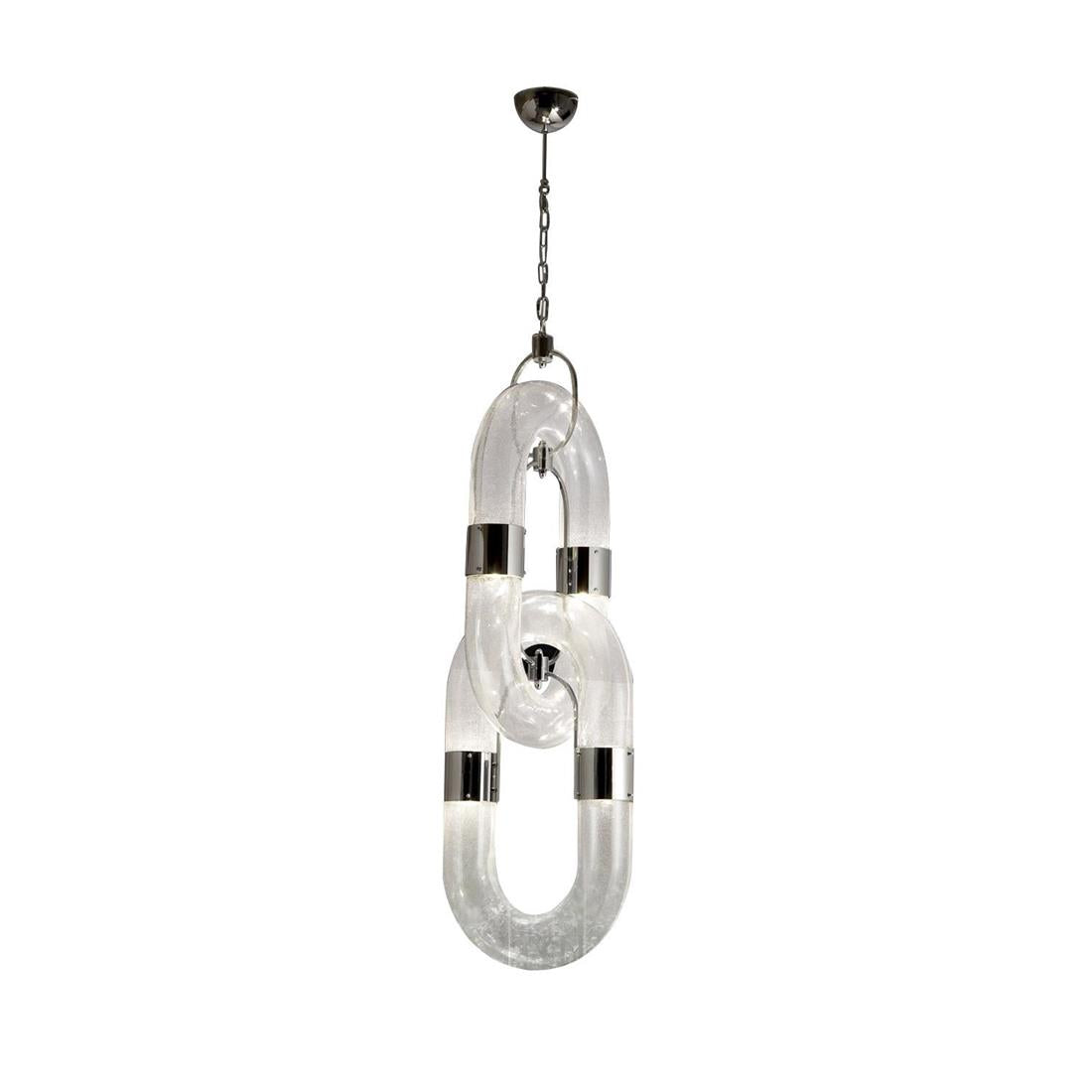 Pendant Light Chain Link Modern Acrylic Stainless Steel Hanging Lamp - Letslighting
