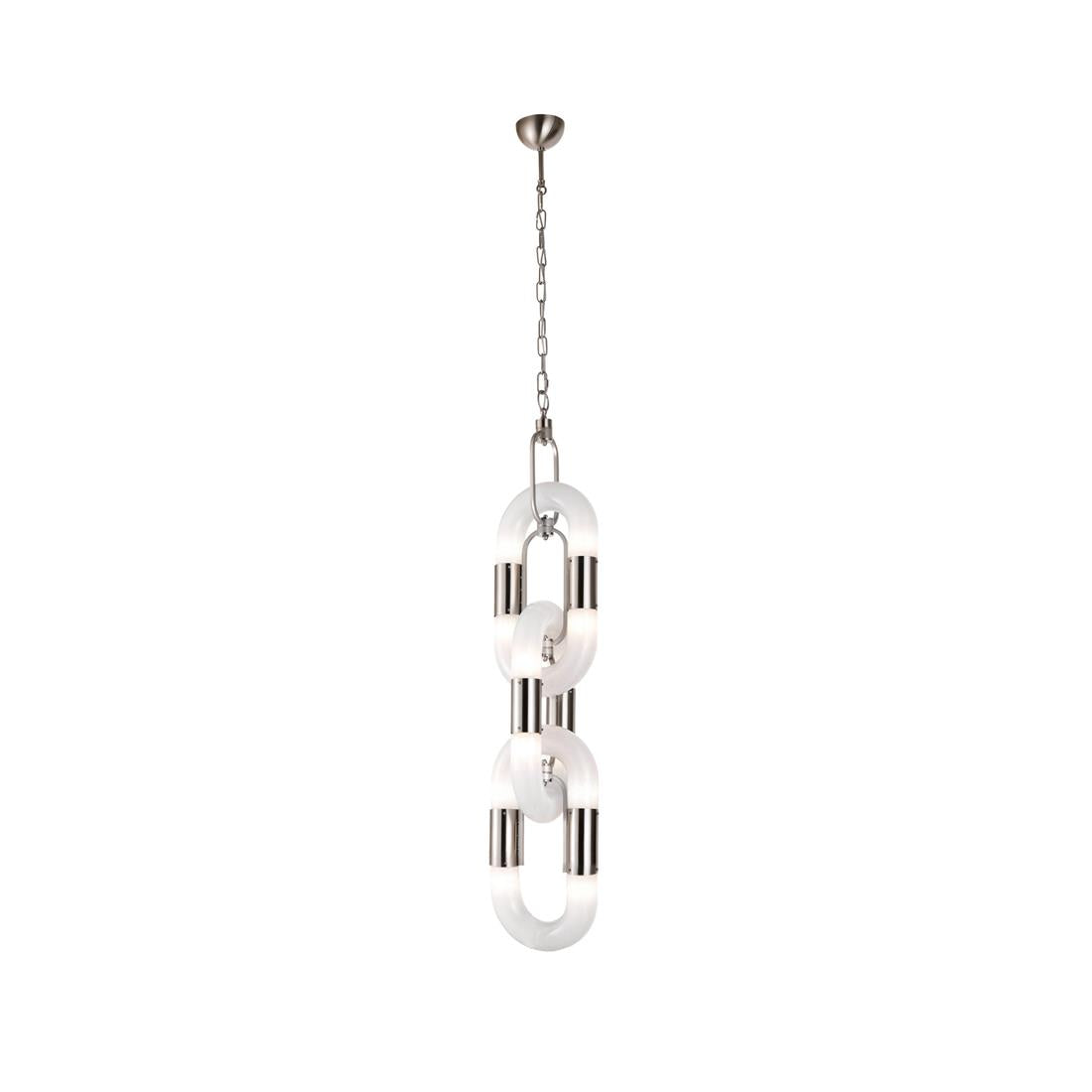 Pendant Light Chain Link Modern Acrylic Stainless Steel Hanging Lamp - Letslighting