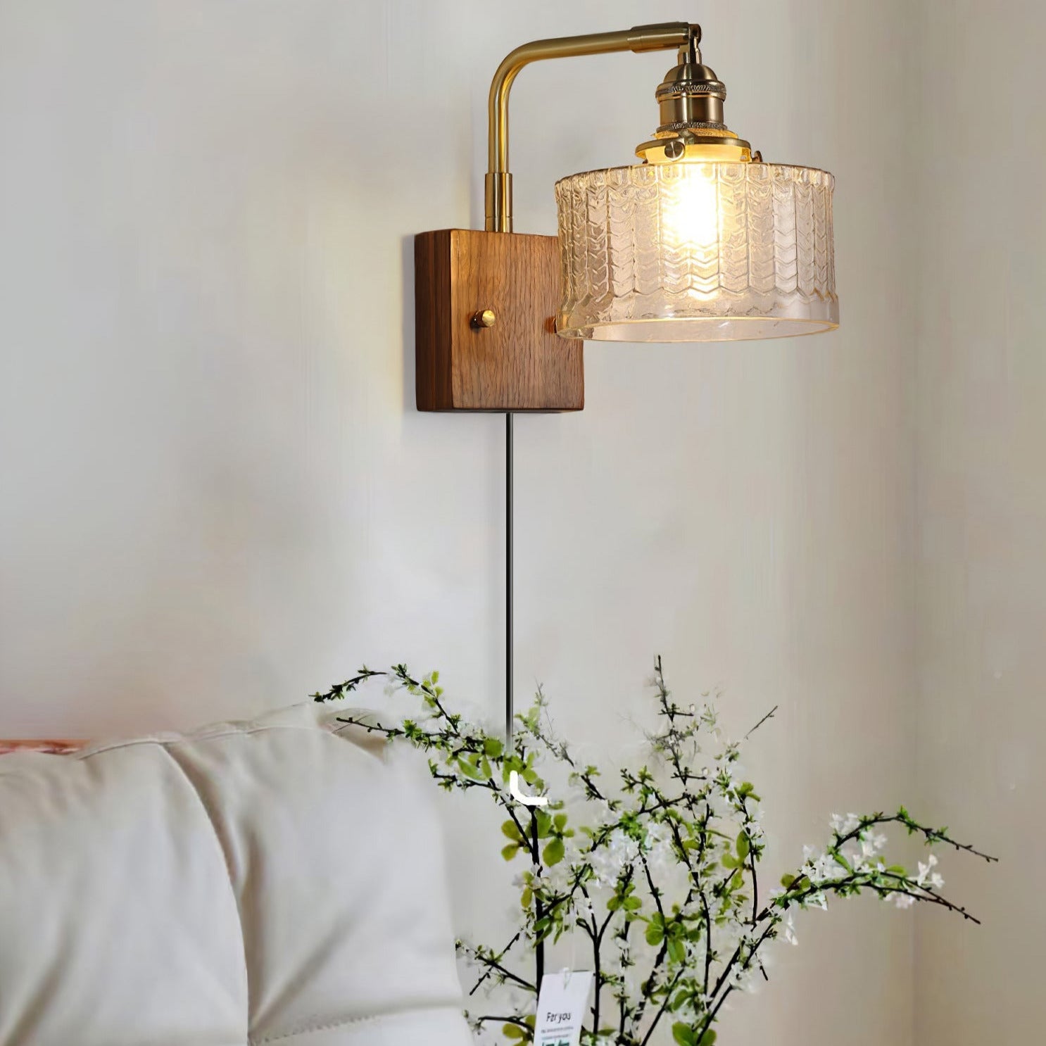 Valentina Emerald Glow Wall Lamp Plug-In