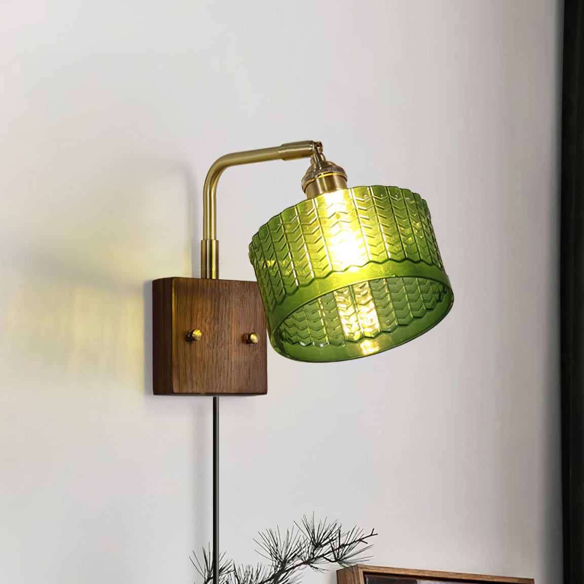 Valentina Emerald Glow Wall Lamp Plug-In