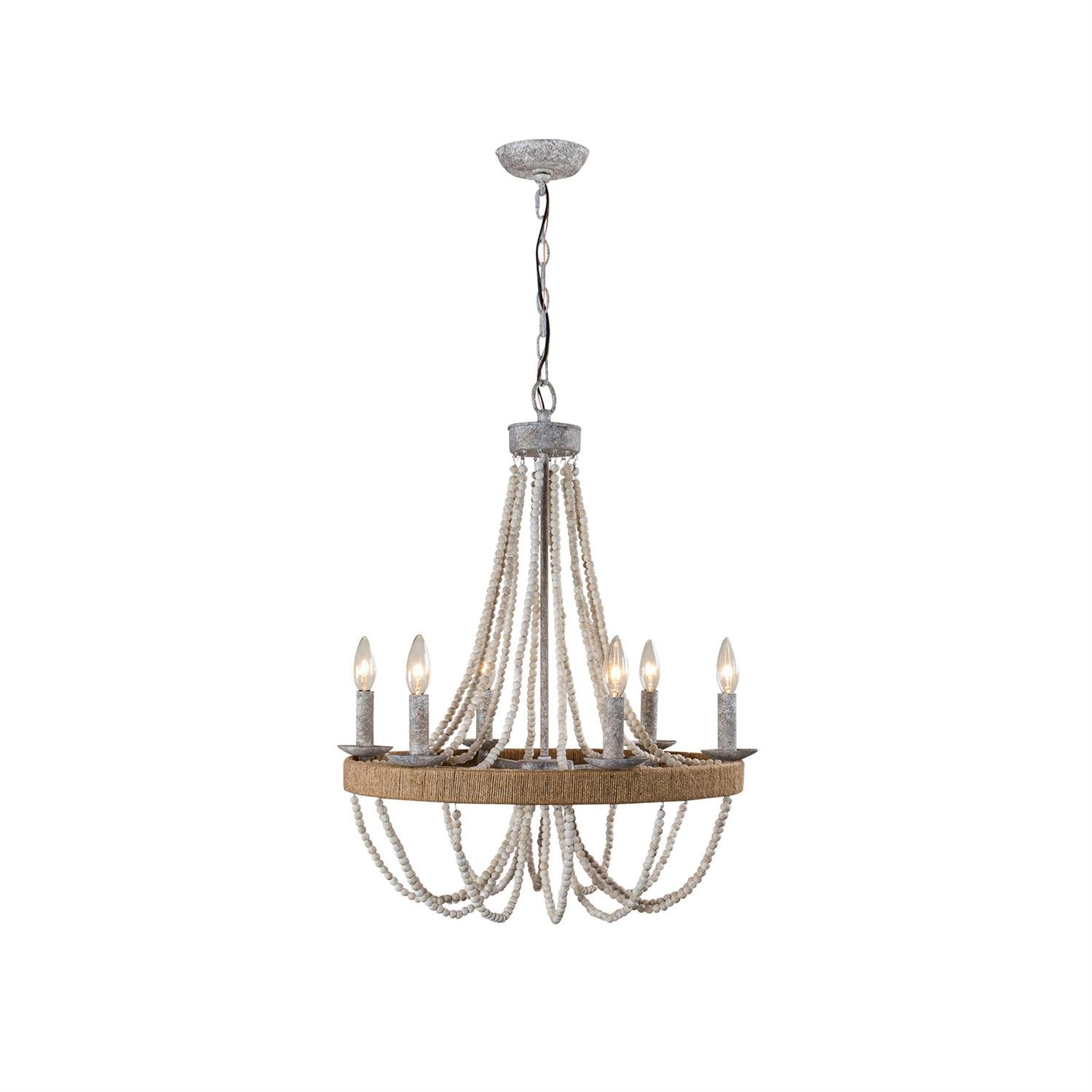 Rise Vintage Traditional Wooden Chandelier - Letslighting