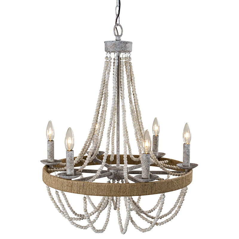 Rise Vintage Traditional Wooden Chandelier - Letslighting