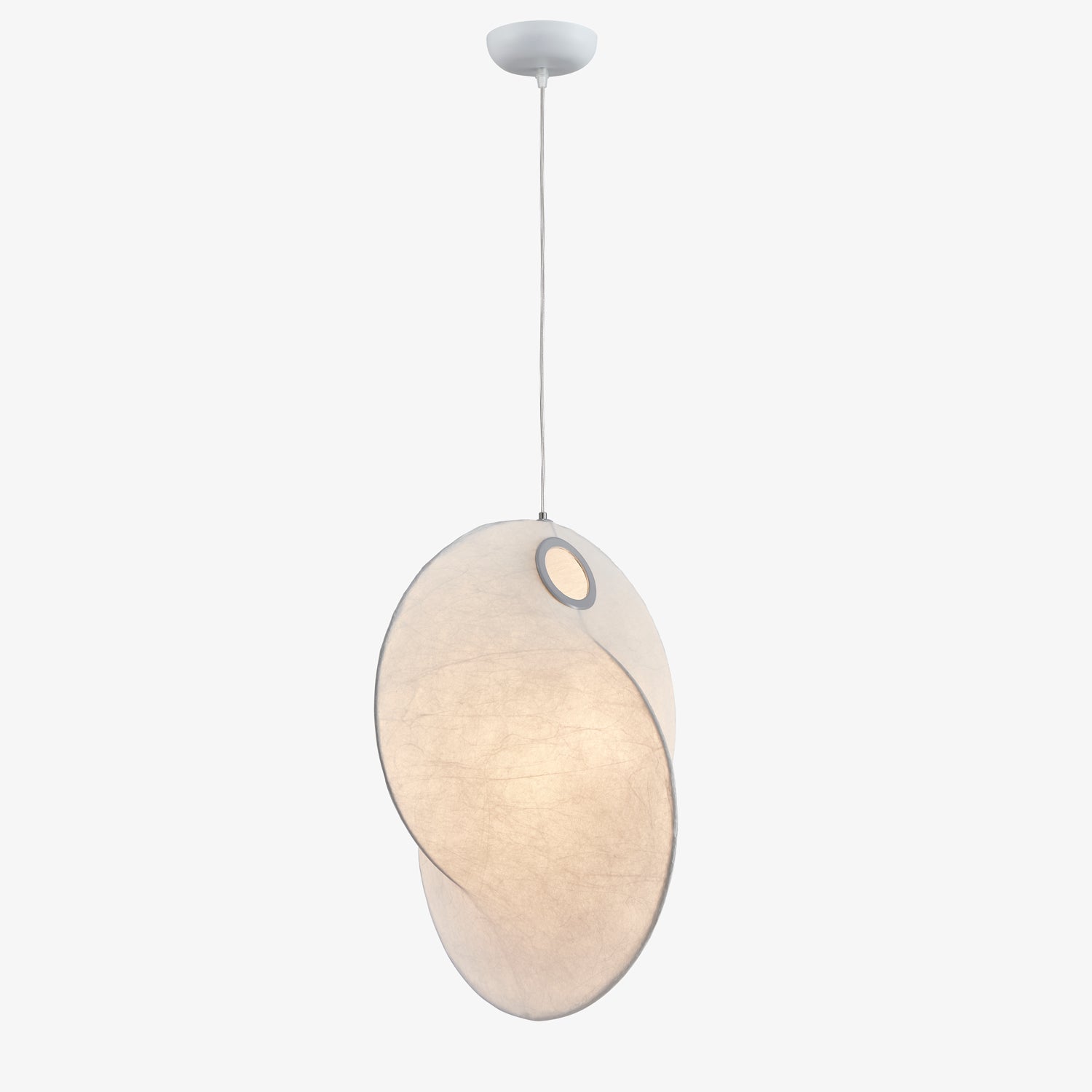 Verine Sculptural Mulberry Silk Pendant Light - Letslighting
