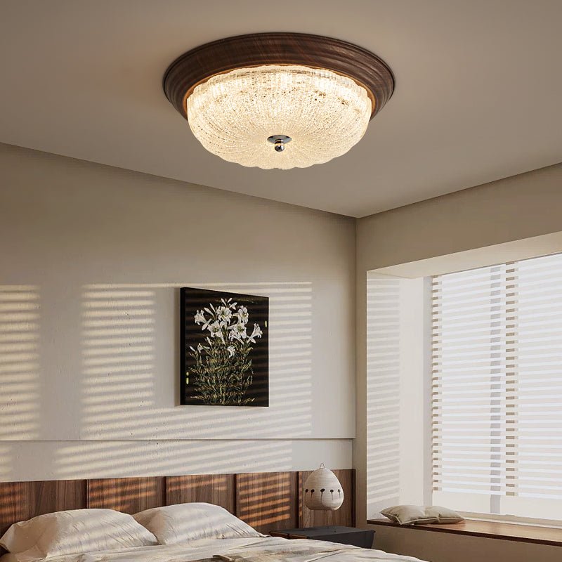 Esorila Premium Elegance Walnut Glass Ceiling Light - Letslighting