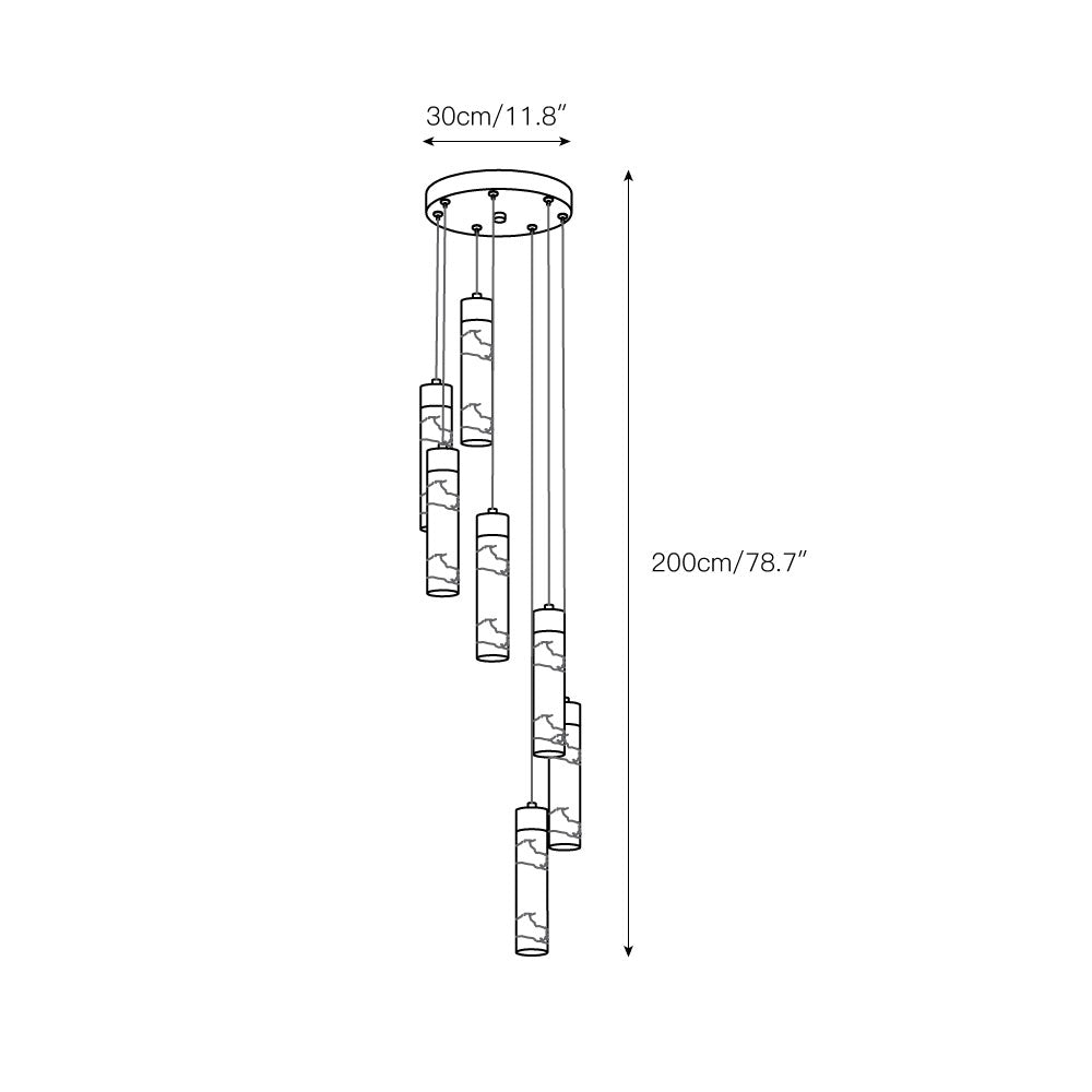 Zeal Modern Minimalist Cascade Alabaster Chandelier - Letslighting