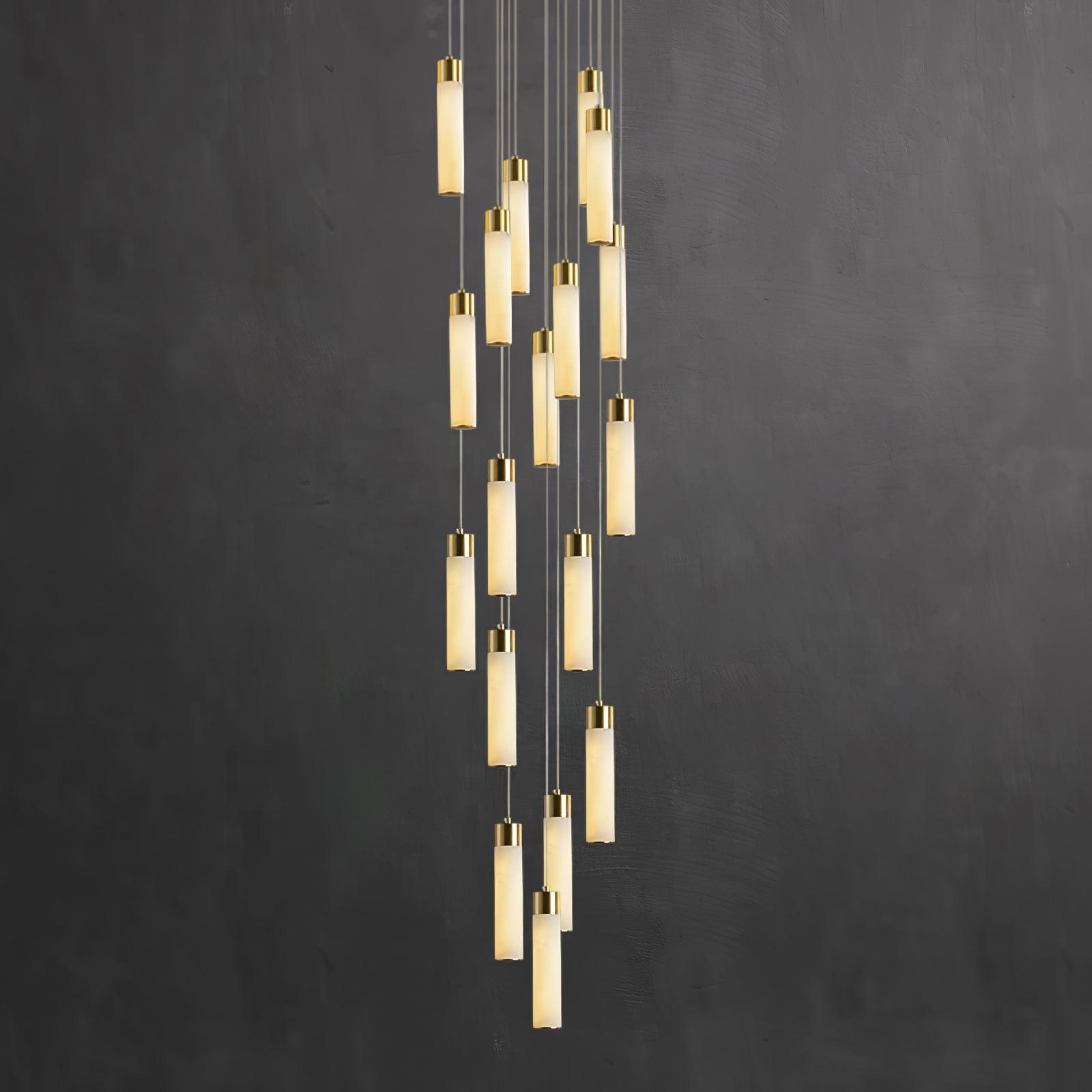 Aurelia Alabaster Chandelier Staircase