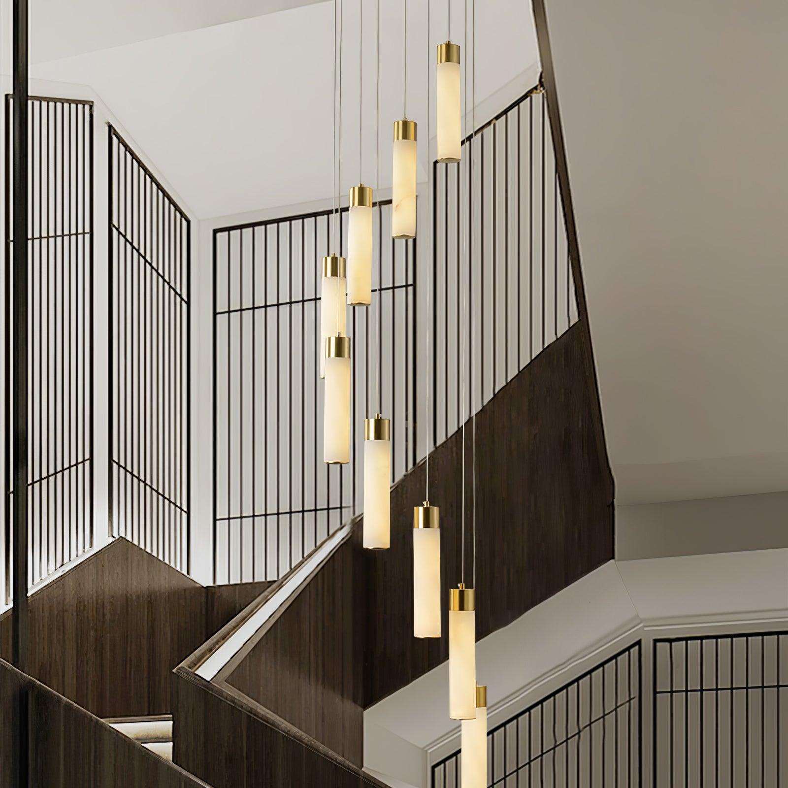 Aurelia Alabaster Chandelier Staircase