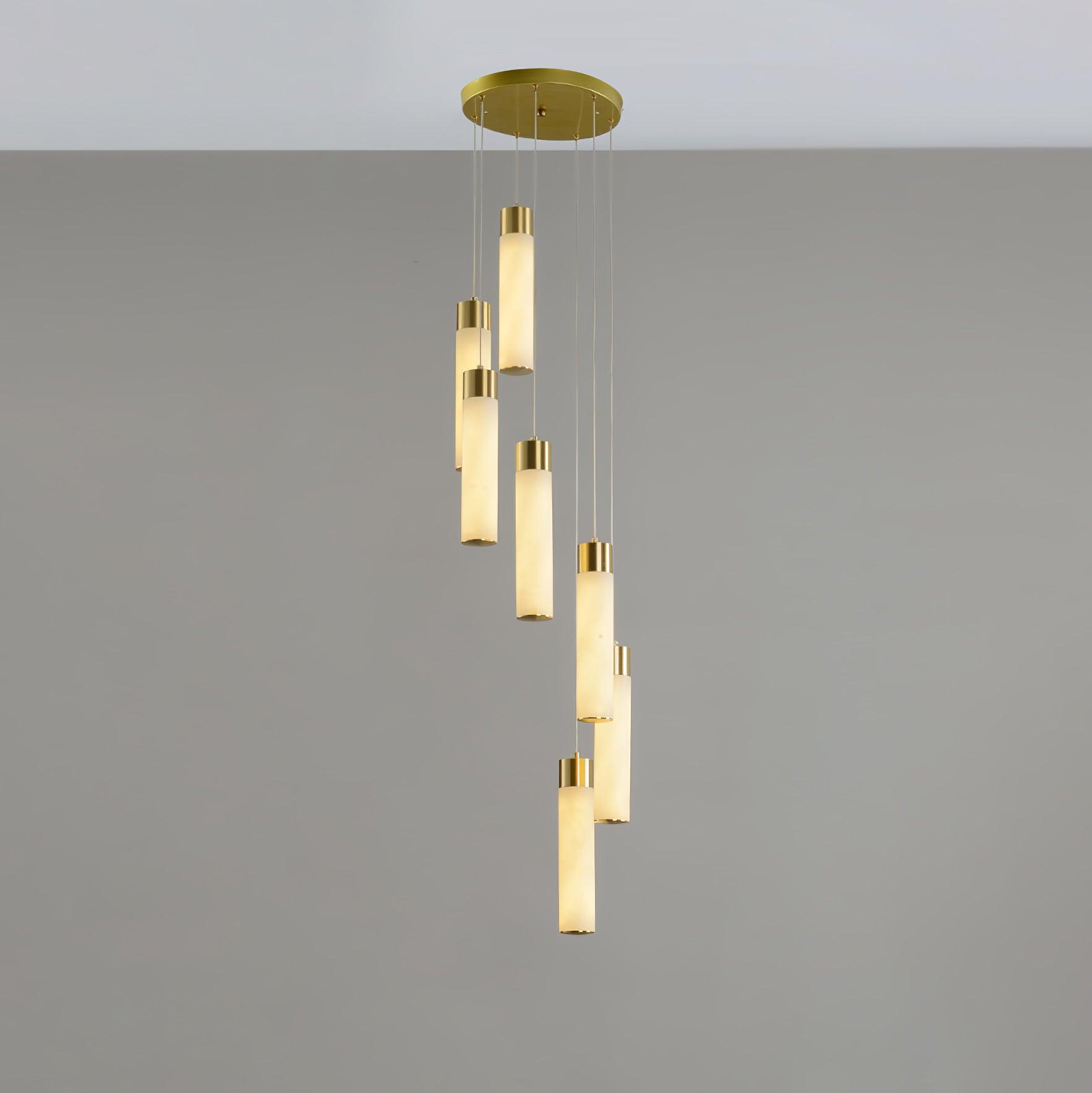 Aurelia Alabaster Chandelier Staircase