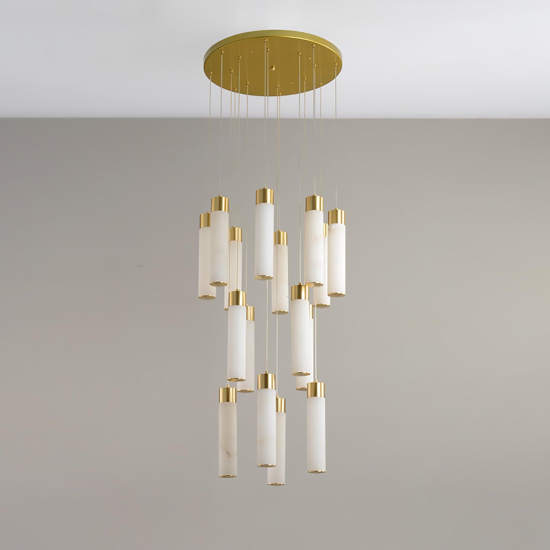 Aurelia Alabaster Chandelier Staircase