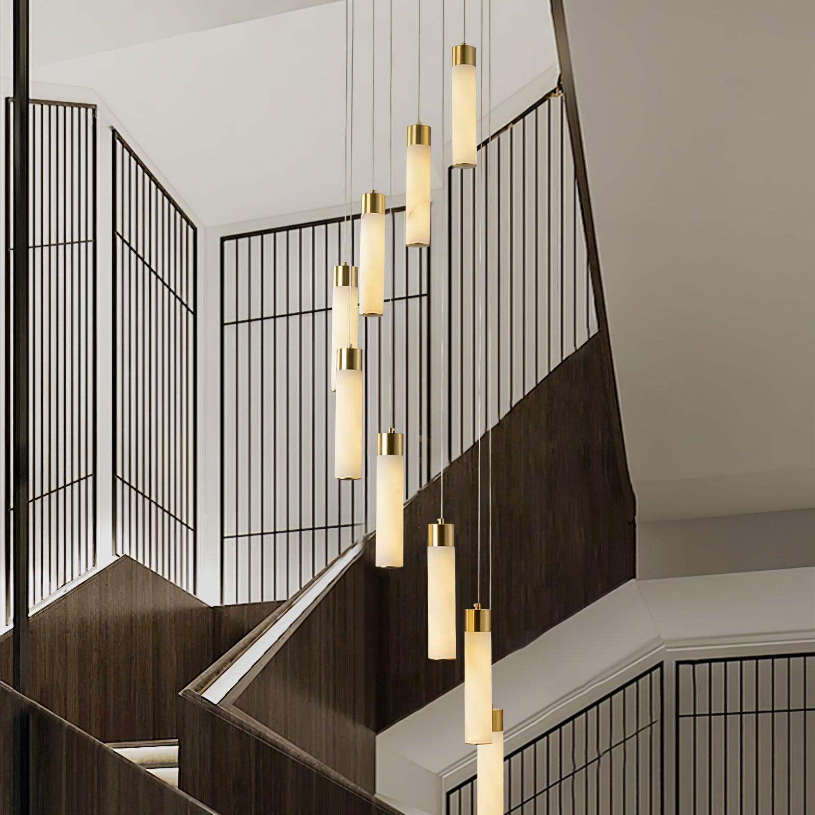 Aurelia Alabaster Chandelier Staircase