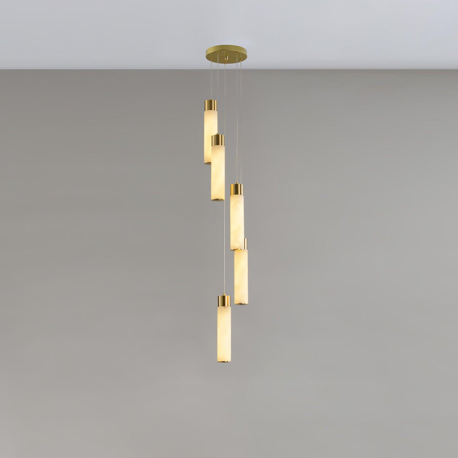 Aurelia Alabaster Chandelier Staircase