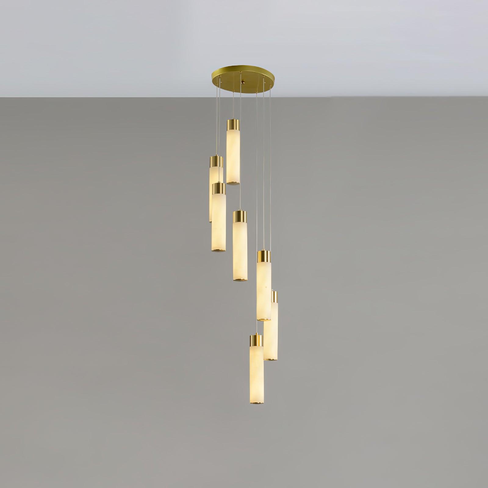 Aurelia Alabaster Chandelier Staircase