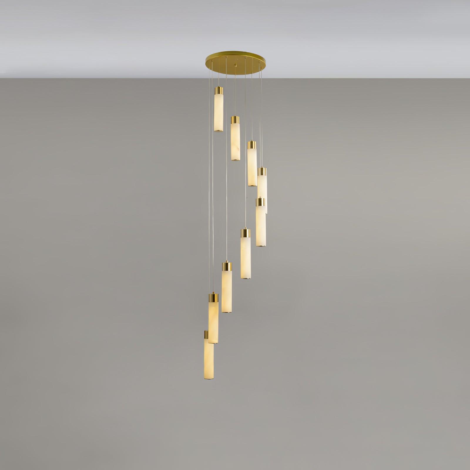 Aurelia Alabaster Chandelier Staircase