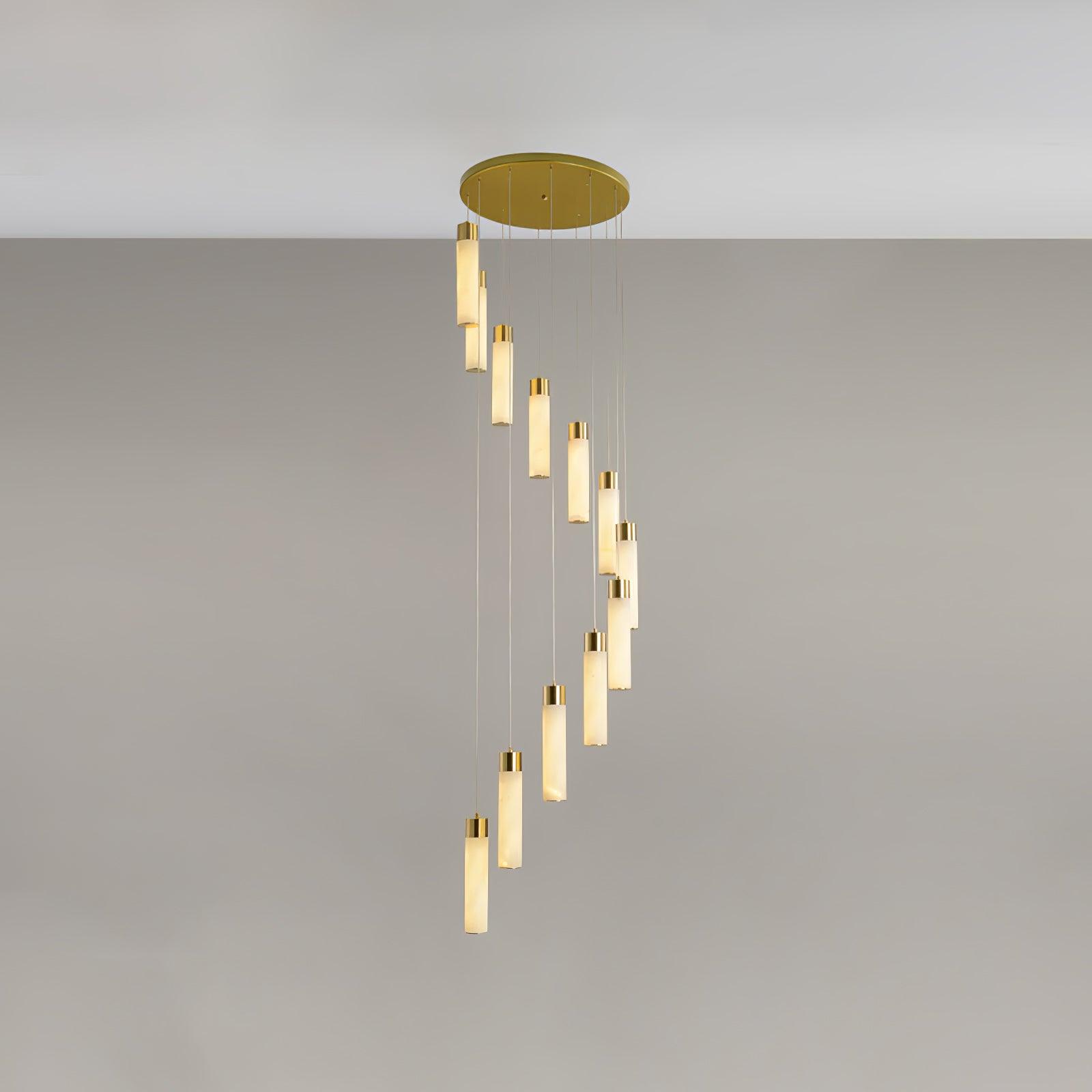 Aurelia Alabaster Chandelier Staircase