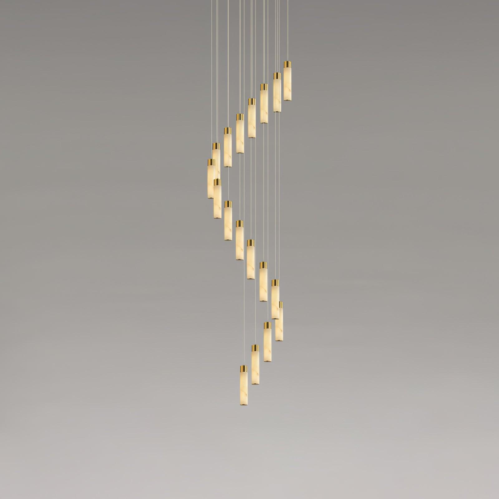 Aurelia Alabaster Chandelier Staircase