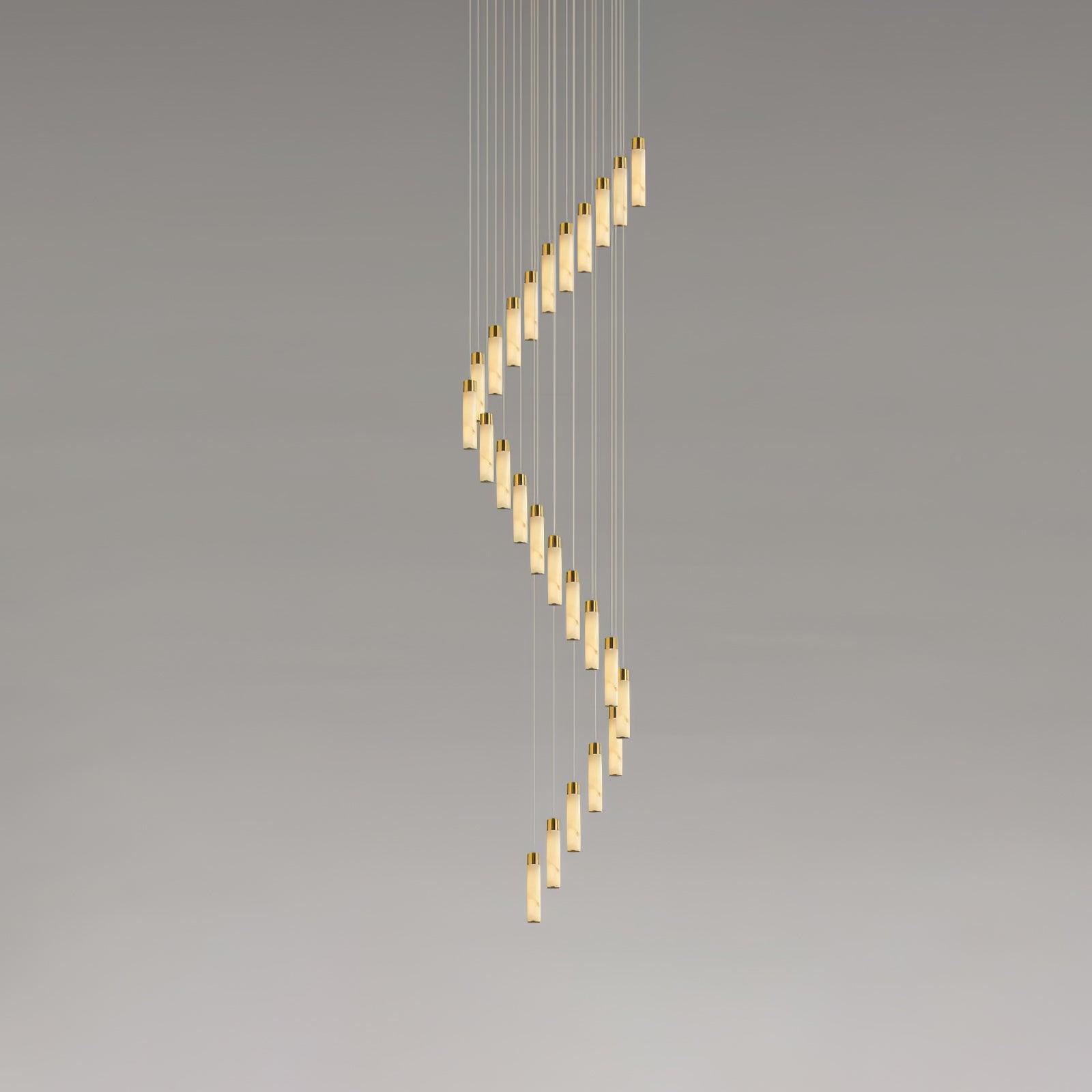 Aurelia Alabaster Chandelier Staircase